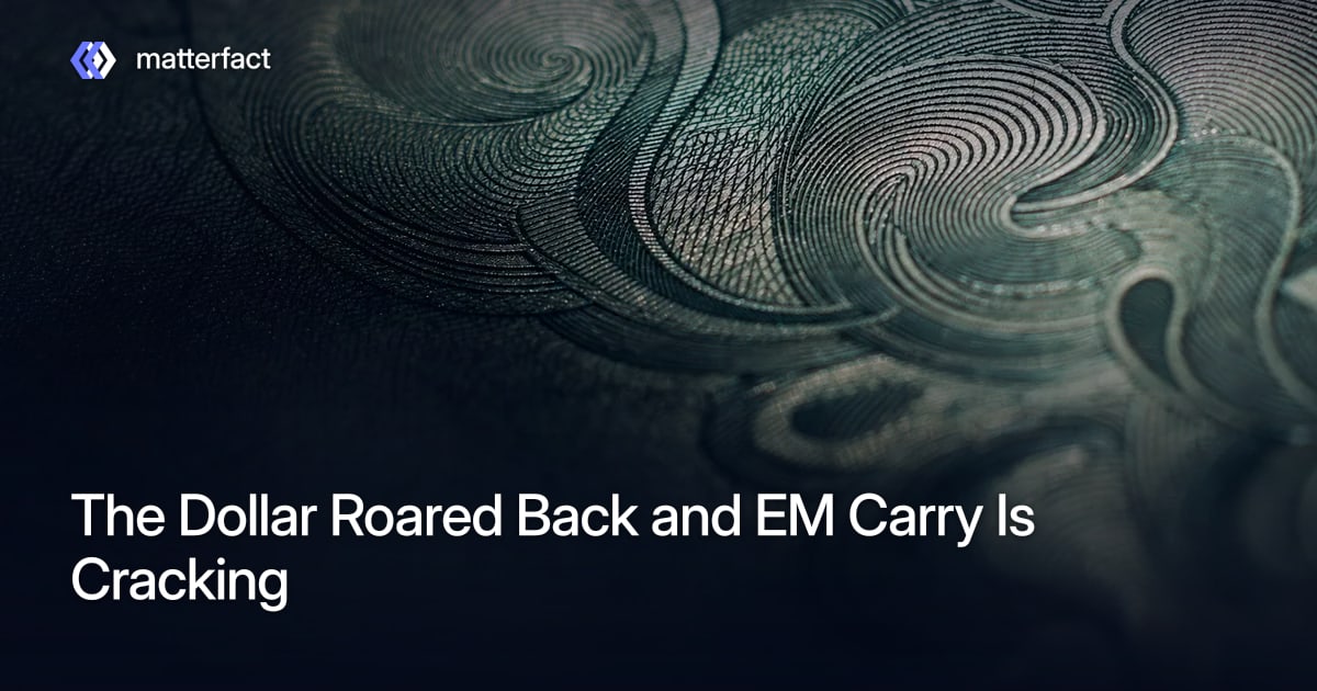 The Dollar Roared Back and EM Carry Is Cracking - EM FX - Week of July ...